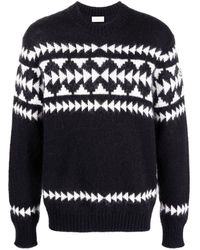 Moncler - Logo-patch Intarsia-knit Jumper - Lyst