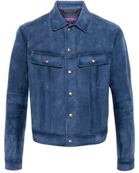 Ralph Lauren Purple Label - Clifton Suede Shirt Jacket - Lyst