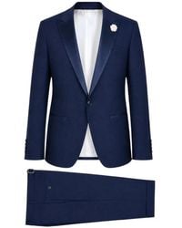 Paoloni - Satin-Trim Peak-Lapel Suit - Lyst