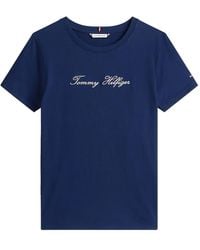 Tommy Hilfiger - Embroidered-Logo Cotton T-Shirt - Lyst
