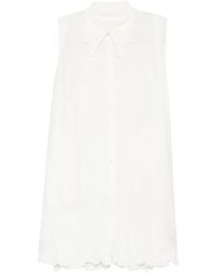 JNBY - Robe-Chemise À Broderie Florale Et Finitions Festonnées - Lyst