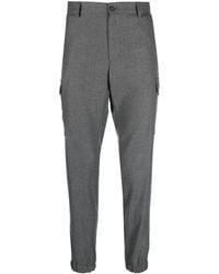 Karl Lagerfeld - Logo-patch Mélange Tapered Trousers - Lyst