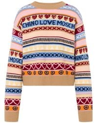 Love Moschino - Inlaid Wool Sweater - Lyst