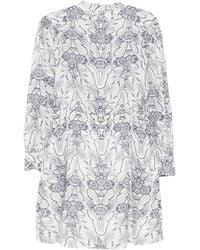 Marc O' Polo - Midi-Jurk Met Bloemenprint - Lyst