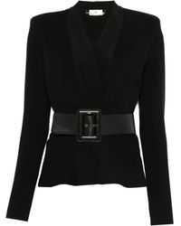 Elisabetta Franchi - Sakko mit Gürtel - Lyst