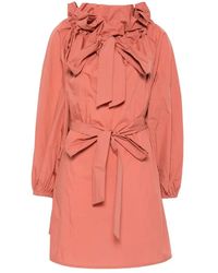 Essentiel Antwerp - Ruffled-Neck Mini Dress - Lyst
