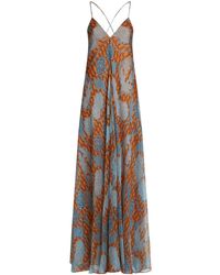 Etro - Robe longue en soie à fleurs - Lyst