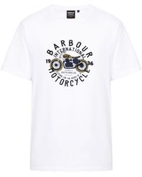 Barbour - Katoenen T-shirt Met Logoprint - Lyst