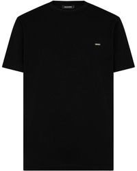 DSquared² - T-shirt Met Logoplakkaat - Lyst