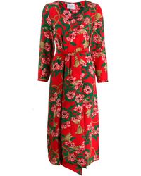 Hayley Menzies Jurk Met Bloemenprint - Rood