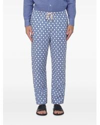 Peninsula - Geometric-Print Linen Trousers - Lyst