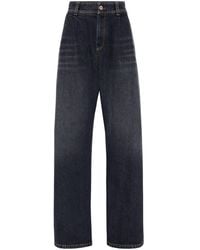 Brunello Cucinelli - Curved Leg Jeans For A - Lyst
