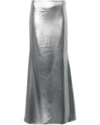 ROTATE BIRGER CHRISTENSEN - Semi-train Metallic-effect Maxi Skirt - Lyst