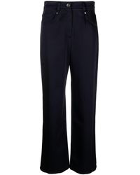 Brunello Cucinelli - Straight-Leg Satin-Finish Trousers - Lyst