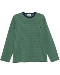 Miu Miu - Striped Long-Sleeve T-Shirt - Lyst