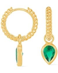 Dower & Hall - Twist Huggie Charm Hoop Earrings - Lyst