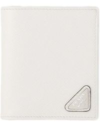 Prada - Portemonnaie Aus Saffiano-Leder Mit Triangel-Logo - Lyst