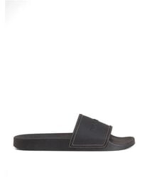 Woolrich - Contrasting-Stitching Logo Slide Sandals - Lyst