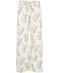 Ulla Johnson - Willow Wide-Leg Floral-Print Jeans - Lyst