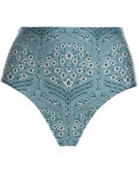 Agua Bendita - Ceiba Floral-Print High-Waist Bikini Bottoms - Lyst