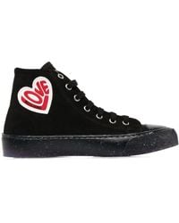 Love Moschino - Logo-patch High Top Sneakers - Lyst