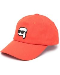 KARL LAGERFELD - Ikonik Karl Cotton Baseball Cap - Lyst