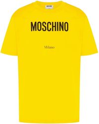 Moschino - Printed Organic Cotton Jersey T-Shirt - Lyst