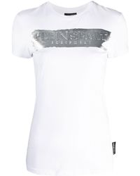 Philipp Plein - Round-neck Logo-print T-shirt - Lyst