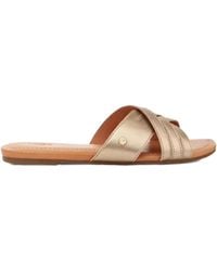 UGG - Kenleigh Metallic Criss-Cross Straps Sandals - Lyst