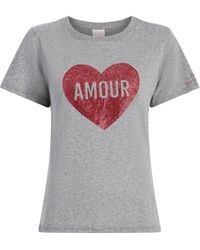 Cinq À Sept - T-Shirt Mit Herzmotiv - Lyst