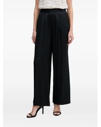Ouí - Satin-Finish Wide-Leg Palazzo Pants - Lyst