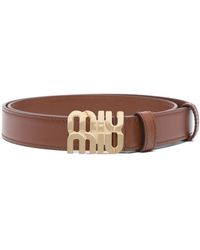 Miu Miu - Leather Belt - Lyst