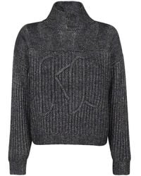 Karl Lagerfeld - Pullover mit Logo-Stickerei - Lyst
