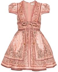 Zimmermann - Abito Corto Matchmaker Con Stampa - Lyst