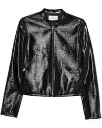 Courreges - Chaqueta De Cuello Alto Con Efecto Vinilo - Lyst