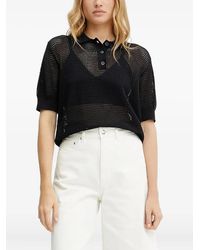 IVY & OAK - Flo Mesh-Panel Polo Top - Lyst