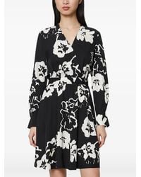Marc O' Polo - Floral-Print Wrap Mini Dress - Lyst
