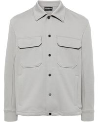 Emporio Armani - Button-up Shirt Jacket - Lyst