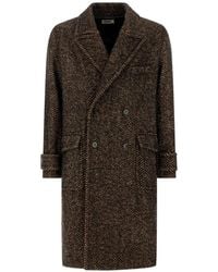 Pence - Herringbone Double-Breasted Coat - Lyst