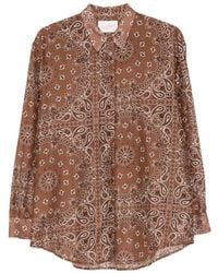 MC2 Saint Barth - Bandana-Print Long-Sleeve Cotton Shirt - Lyst