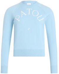 Patou - Logo-Detail Long-Sleeved Sweater - Lyst
