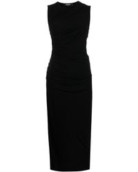 DSquared² - Rouched Midi Dress - Lyst