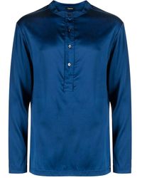Tom Ford - Collarless Silk Pajama Shirt - Lyst