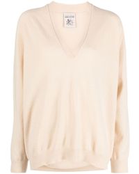 Semicouture - V-neck Long-sleeves Jumper - Lyst