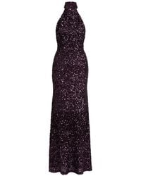 Silvia Tcherassi - Dido Sequin-Embellished Halterneck Maxi Dress - Lyst