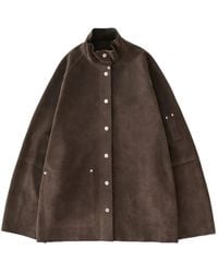 Studio Nicholson - Dash Raglan Sleeve Suede Jacket - Lyst