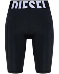DIESEL - Pantalones cortos con logo en la cinturilla - Lyst