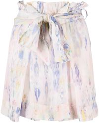 IRO - Floral-Print Tied-Waist Short Skirt - Lyst