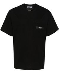 Versace - Katoenen T-shirt Met Logopatch - Lyst