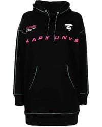A Bathing Ape - Logo Print Hooded Dress - Lyst